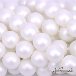 Voskované perly 10mm biela matná 70502, 50ks (33_70502)